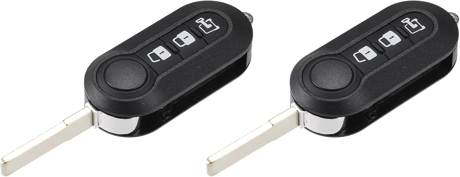ACROPIX 433 MHz Key Fob Keyless Entry Remote Fit for Fiat 500 for Ram ProMaster City - Pack of 2 Black