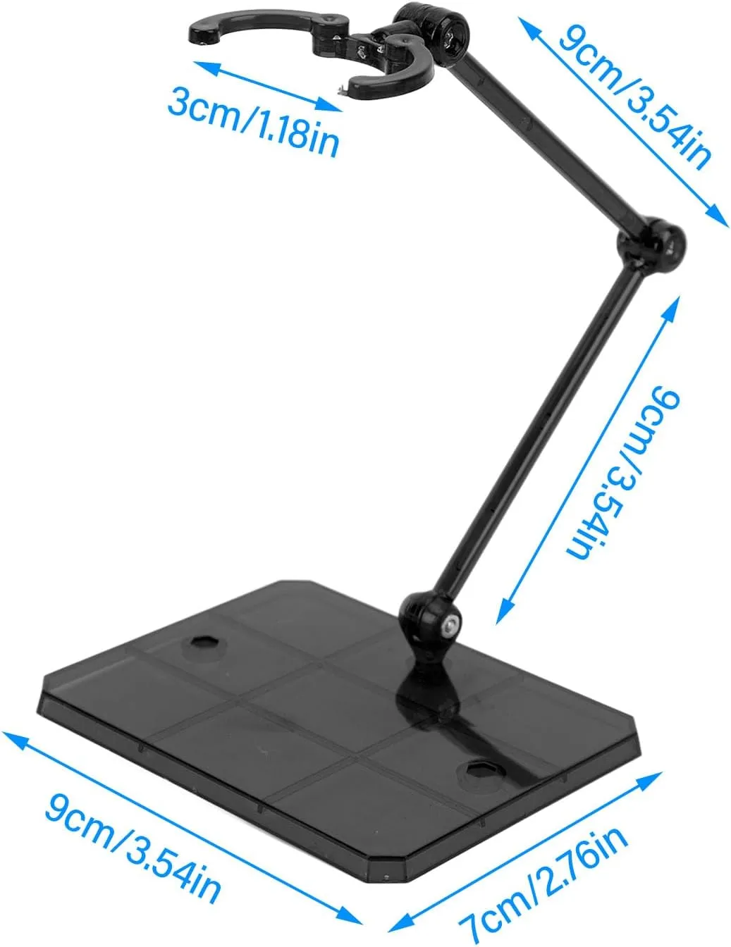 Action Figure Stand, Support Holder for 6 Inch Model 10 Sets Flexible Stable Display with ABS Plastic Construction for Dolls and Collectors (Black)