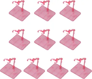 Action Figure Stand,10 Sets Figure Holder Display Plastic Figure Stand For 6 Inch Dollswith Mounting Accessories Adjustable Action Figure Display Stands Kit for Home Decor