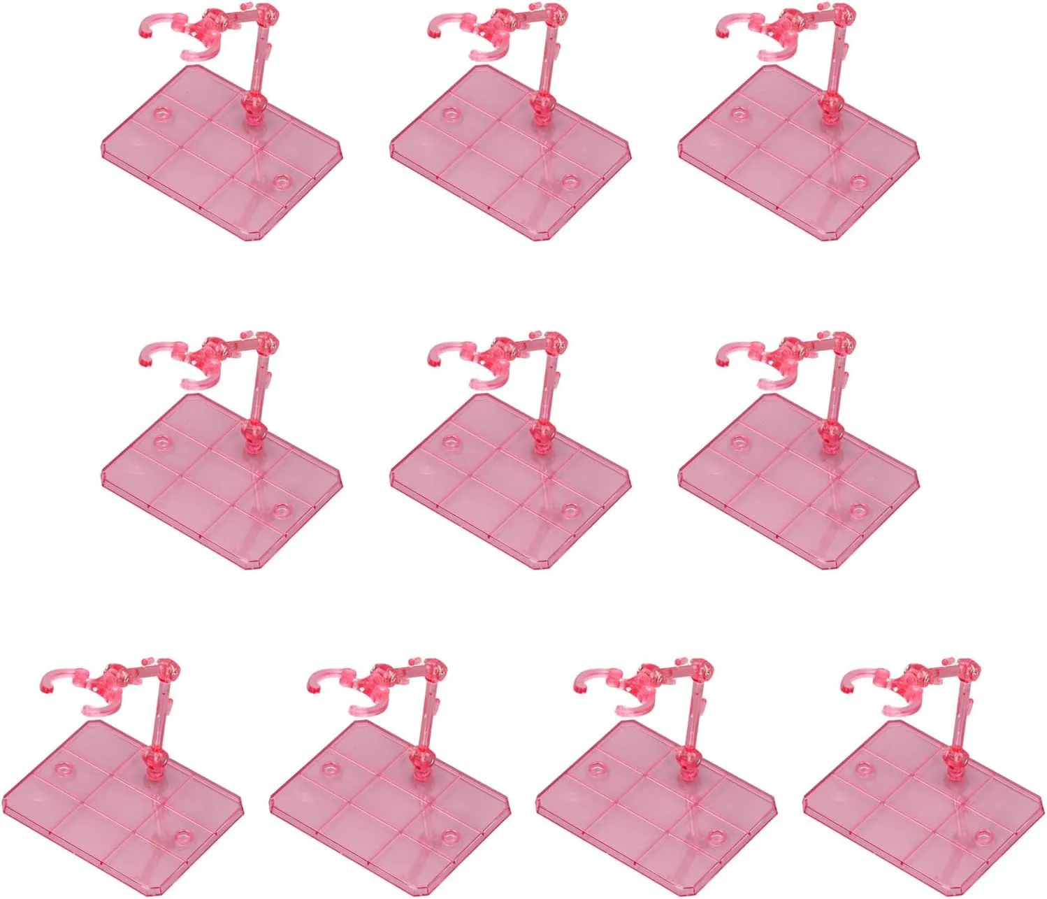 Action Figure Stand,10 Sets Figure Holder Display Plastic Figure Stand For 6 Inch Dollswith Mounting Accessories Adjustable Action Figure Display Stands Kit for Home Decor