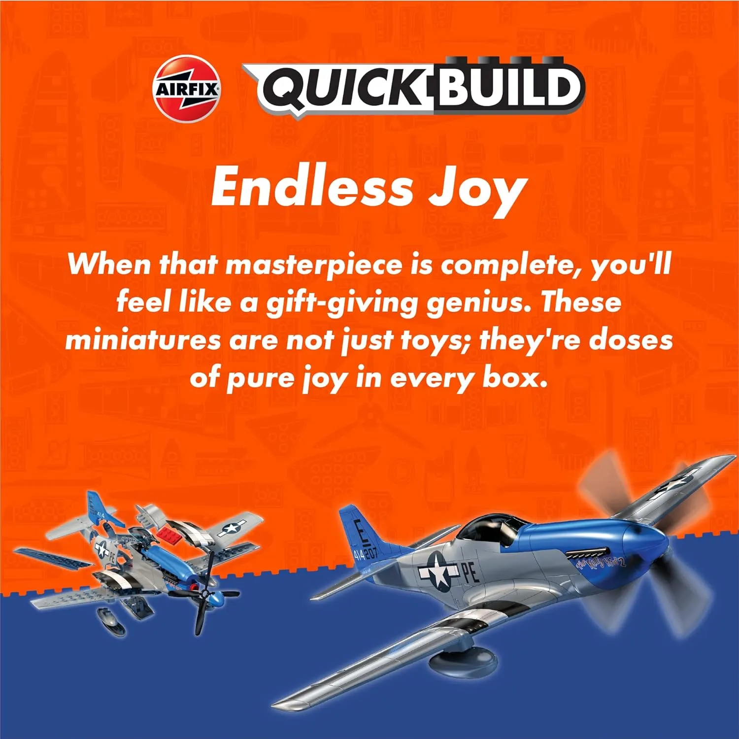 Airfix Quickbuild Supermarine Spitfire Airplane Brick Building Plastic Model Kit J6000