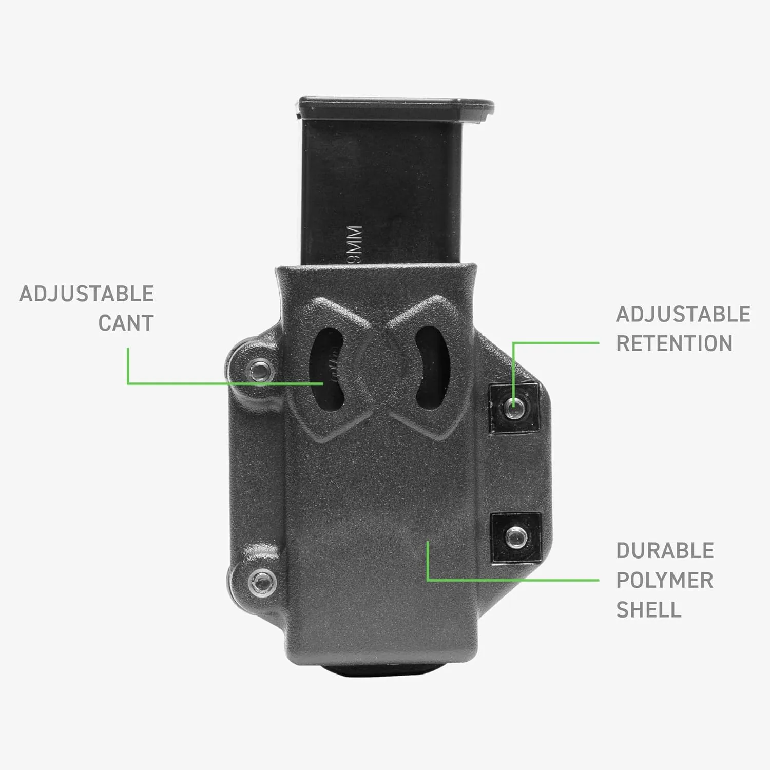 Alien Gear Photon Mag Carrier - Adjustable Cant, Retention, Ride Height - IWB/OWB Magazine Holder - Sidecar - Mag Holder, Tactical Mag Pouch - Made in The USA