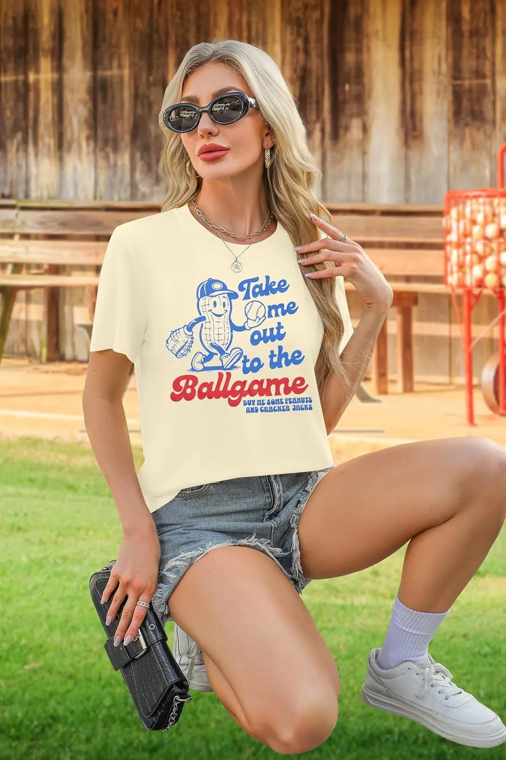 ALLTB Baseball Shirts Women Funny Baseball Mom Shirt Ballgame Graphic Tshirt Game Day Fan Tee Casual Short Sleeve Top