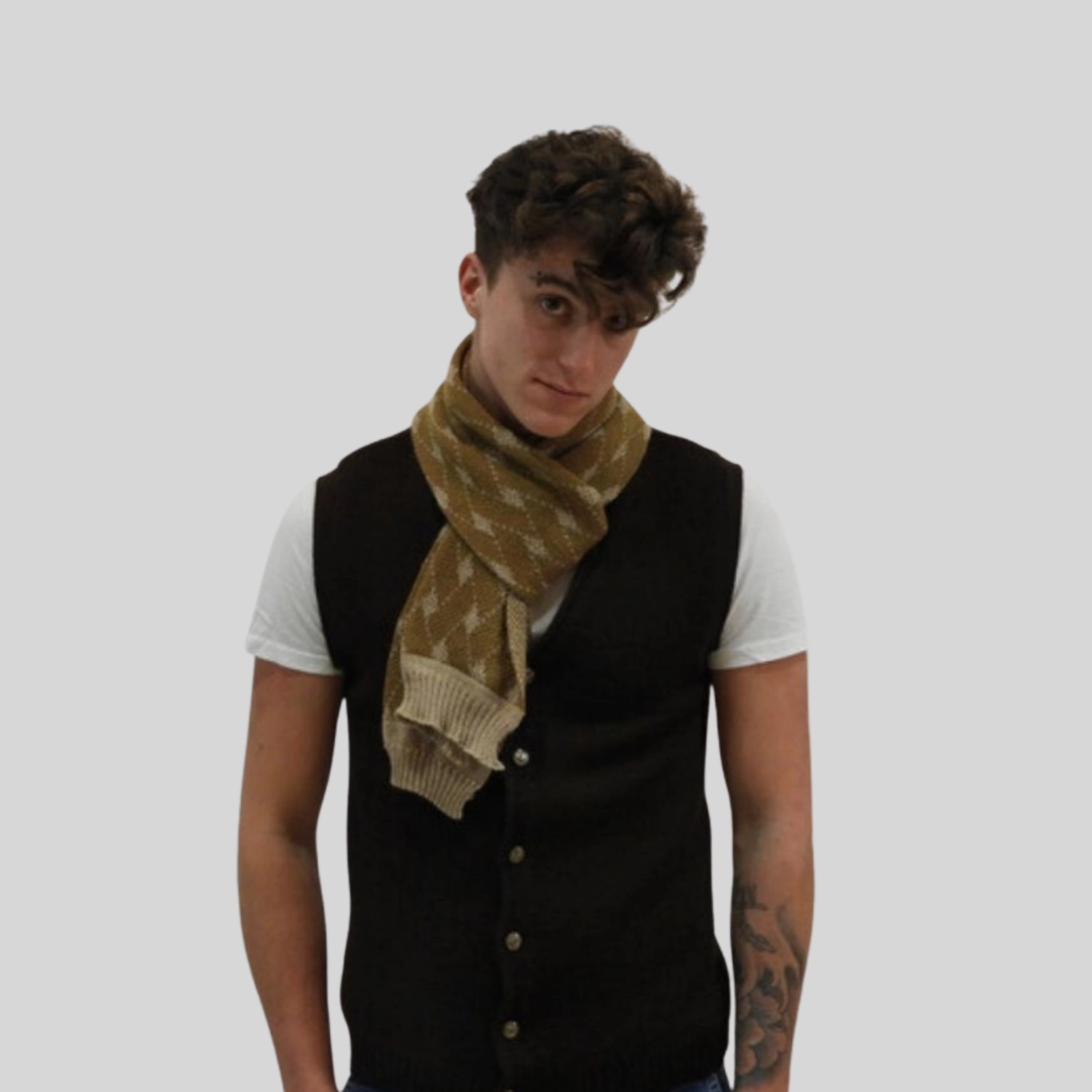 Alpaca Scarf Brick design
