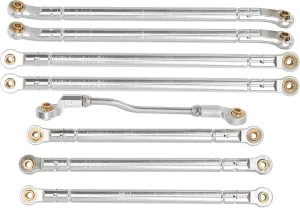 Aluminum Link Rod, Anti Collision Flexible RC Car Link Rod for Axial SCX10 III RC Model Car (Silver)