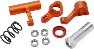 Aluminum Steering Assembly Kit Orange for ZD Racing 1/7 RC Car Lightweight Strength Install Durably Flexible Steering
