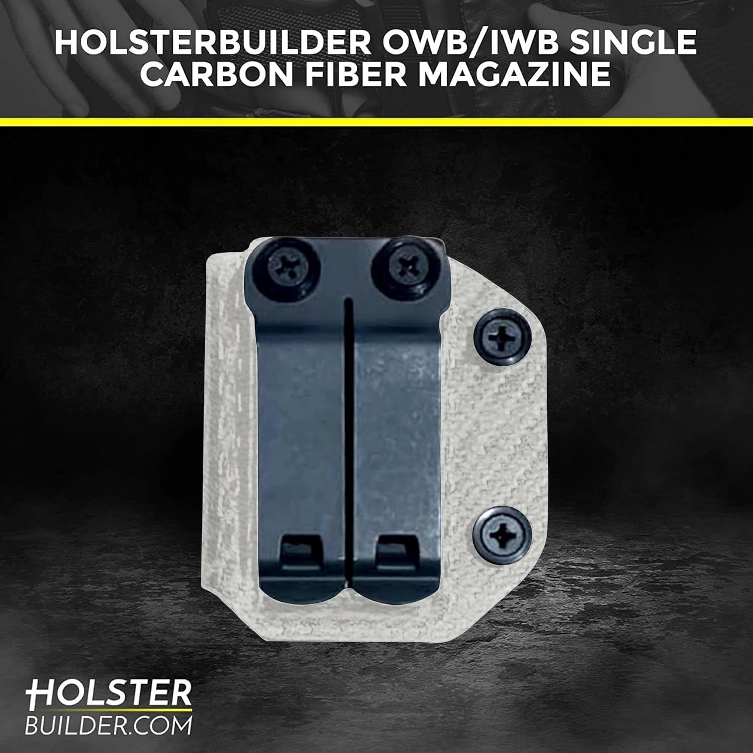 Ambidextrous IWB/OWB Carbon Fiber Magazine Holster - Ideal for Glock 19, 27, 43x, 45 & Other Models - Convenient Concealment Holster with Mag Pouch - Accessory for Men & Women