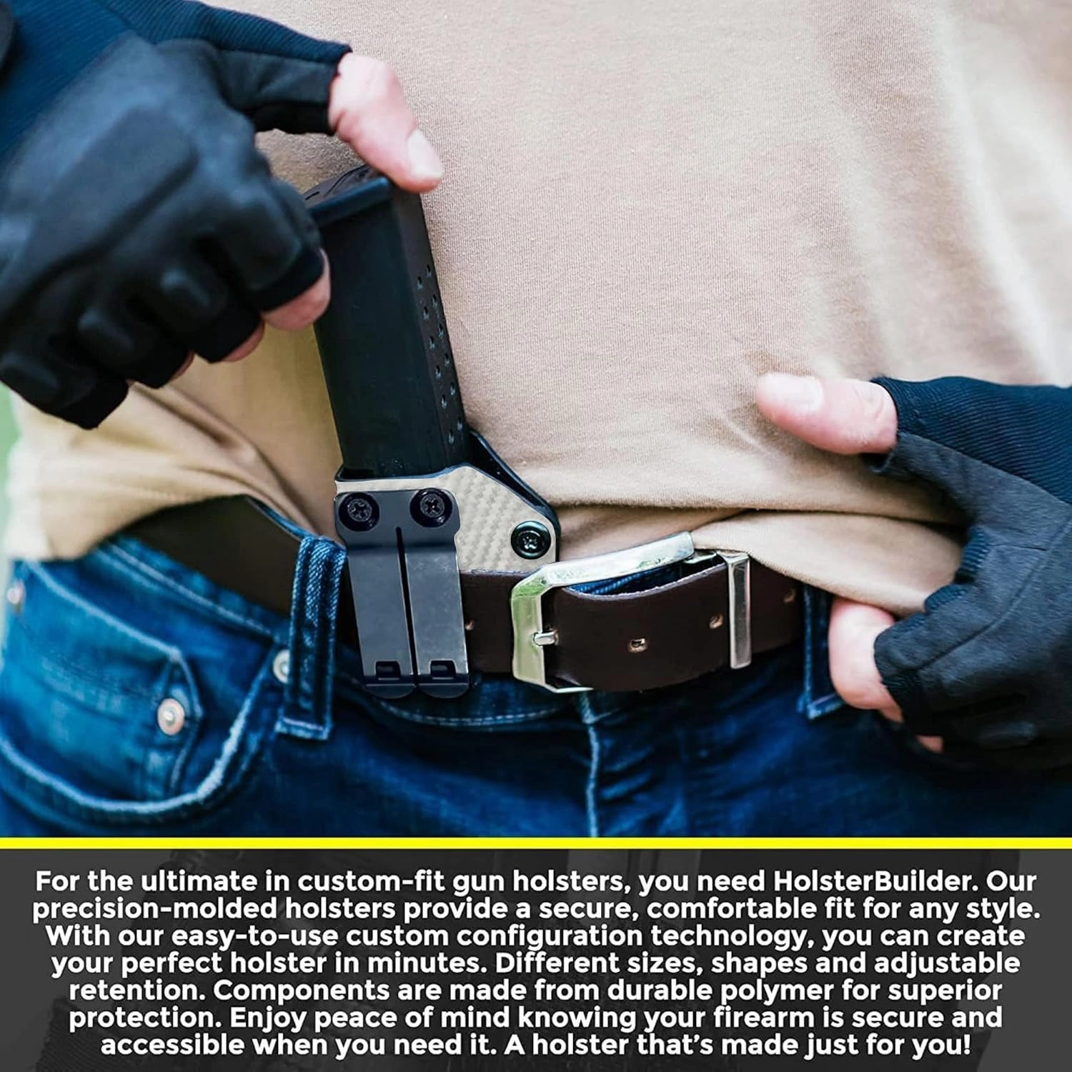 Ambidextrous IWB/OWB Carbon Fiber Magazine Holster - Ideal for Glock 19, 27, 43x, 45 & Other Models - Convenient Concealment Holster with Mag Pouch - Accessory for Men & Women
