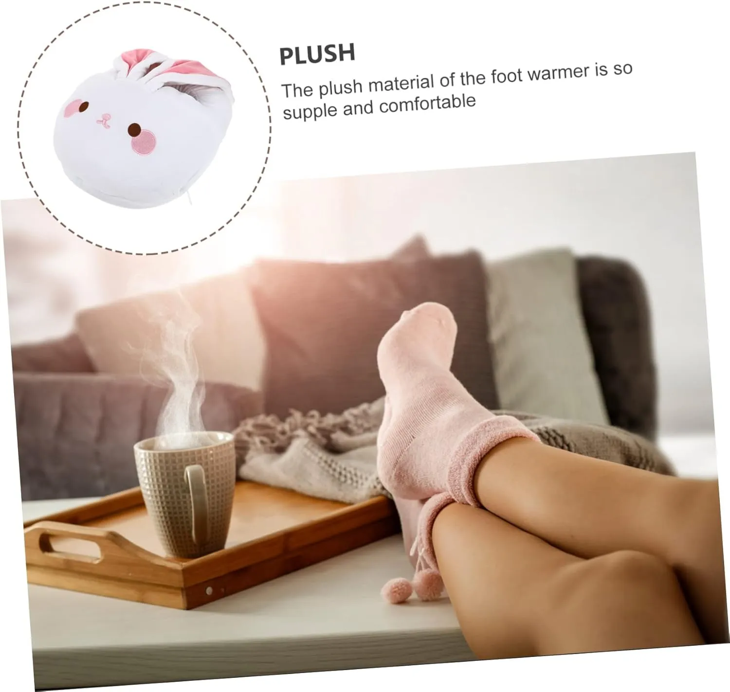 Amosfun Warm Releasing Rechargeable Heated Shoes Foot Warmer for Home Office Bedroom Study