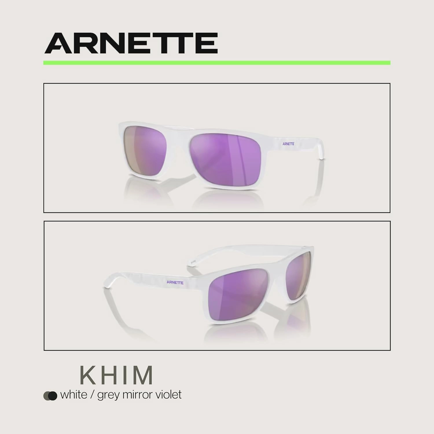 ARNETTE Khim AN4341 Square Sunglasses for Men   BUNDLE WIth Designer iWear Complimentary Eyewear Kit