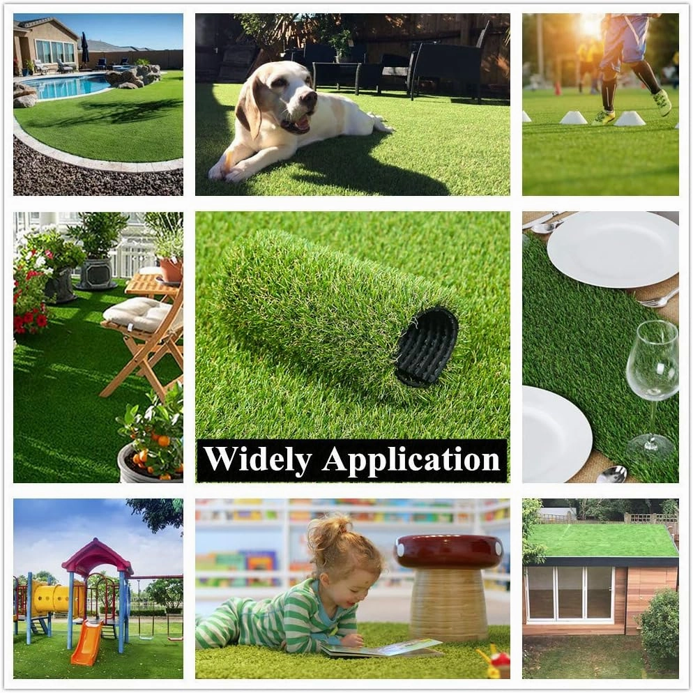 Artificial Grass Outdoor Rug 6 FT X 8 FT (48 Square FT) Synthetic Fake Turf Lawn for Patio,Balcony,Pet Mat,Indoor/Outdoor Decor 0.8inch High