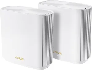 ASUS ZenWiFi Whole-Home Tri-Band Mesh WiFi 6E System (ET8 2PK), Coverage up to 5,500 sq.ft & 6 Rooms, 6600Mbps, New 6GHz Band, AiMesh,Instant Guard