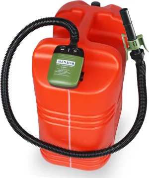 Automatic Fuel Transfer Pump with Auto-Stop Sensor(2.4 GPM), Flexible Intake Hose Fits Most Irregular Gas Cans for Gasoline Diesel Kerosene & More-Green