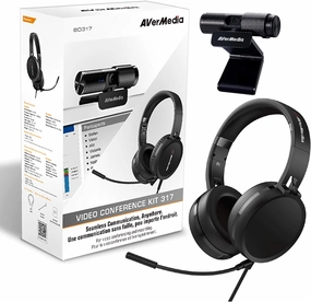 AVerMedia BO317 Video Conferencing Kit 1080p Webcam USB Headphone, Video Conferencing, Gaming Accessories for PC and Laptop