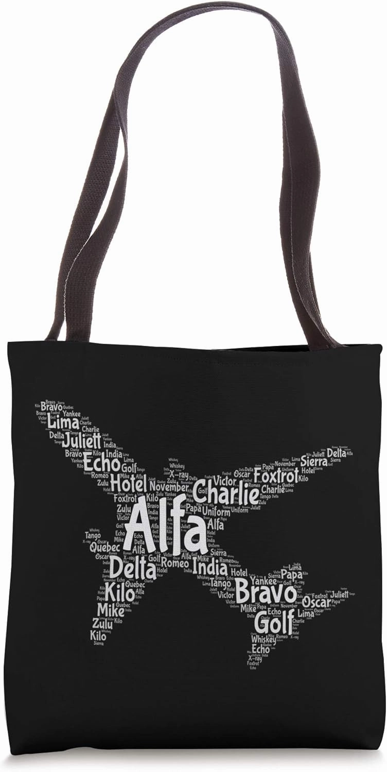 Aviation Phonetic Alphabet Best Flying Pilot Gift Tote Bag