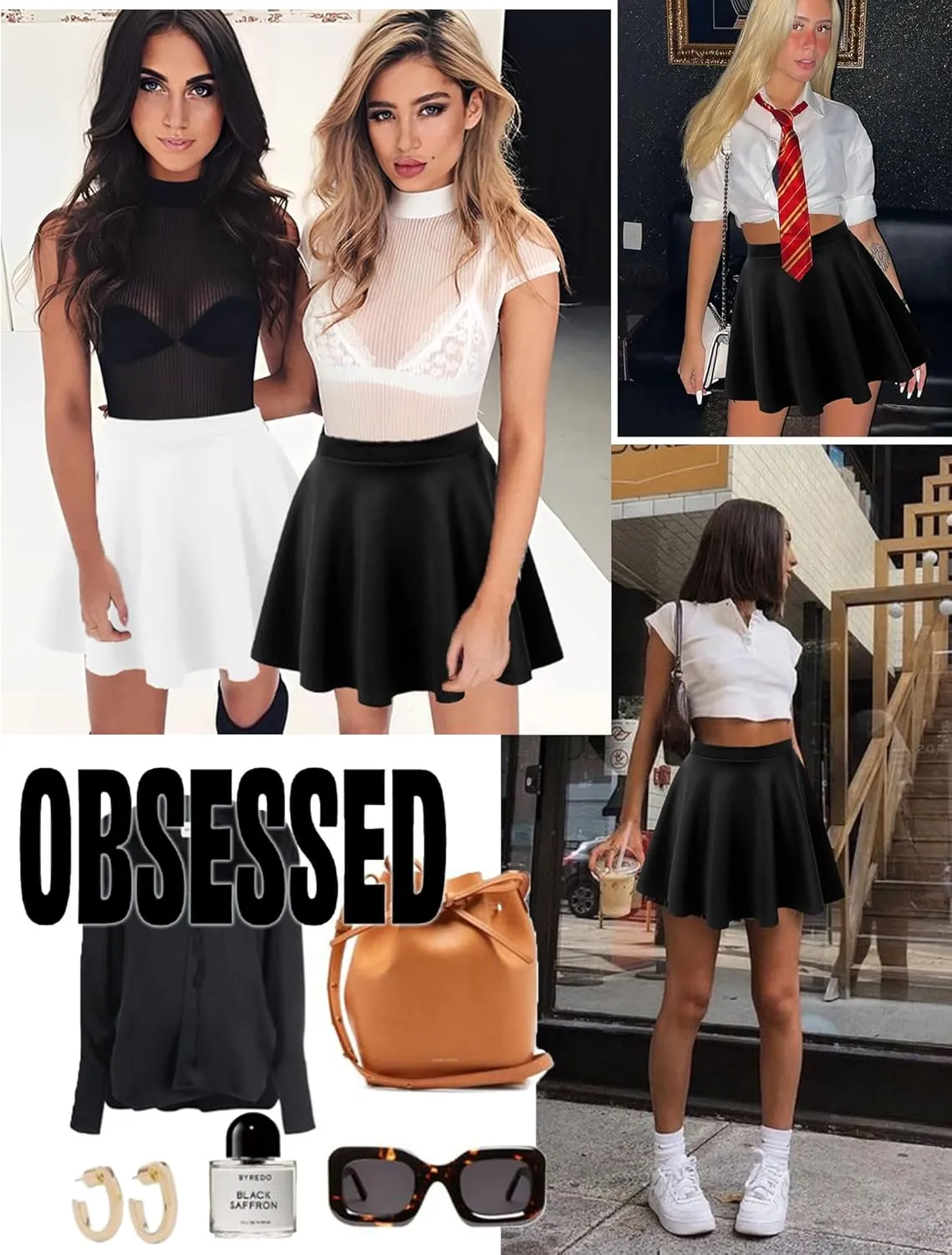 Avidlove Pleated Mini Skirt Plaid Skirts High Waist A Line Skater Skirt for Lingerie Schoolgirl