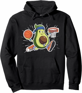 B-Ball Player Sport Game Cute Avocado Dunk Basketball Player Pullover Hoodie