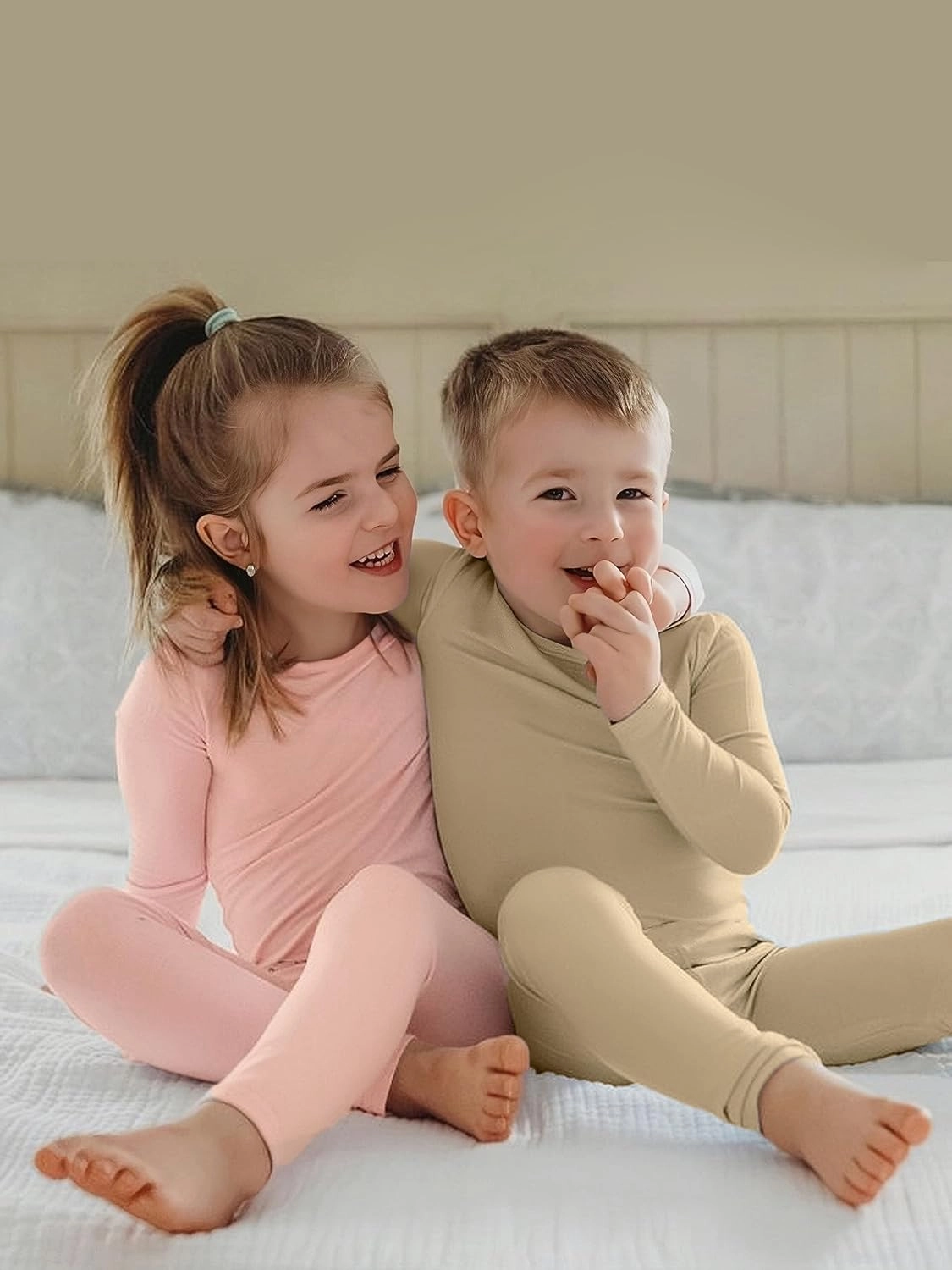 BABY 2T-10Y Toddler Kids Girls Boys Soft Comfy 2pcs Set Long Sleeve Shirts and Pants Sets