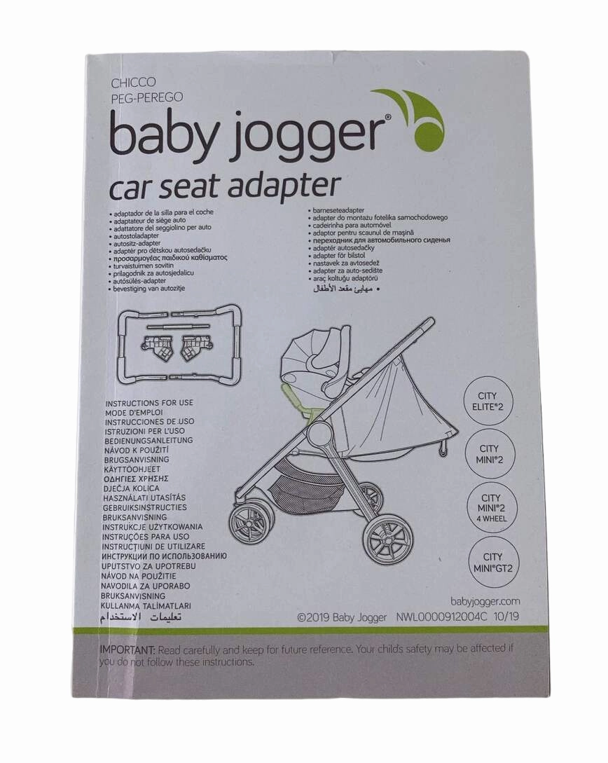 Baby Jogger Car Seat Adapter (City Mini 2, City Mini GT2) Chicco And Peg Perego