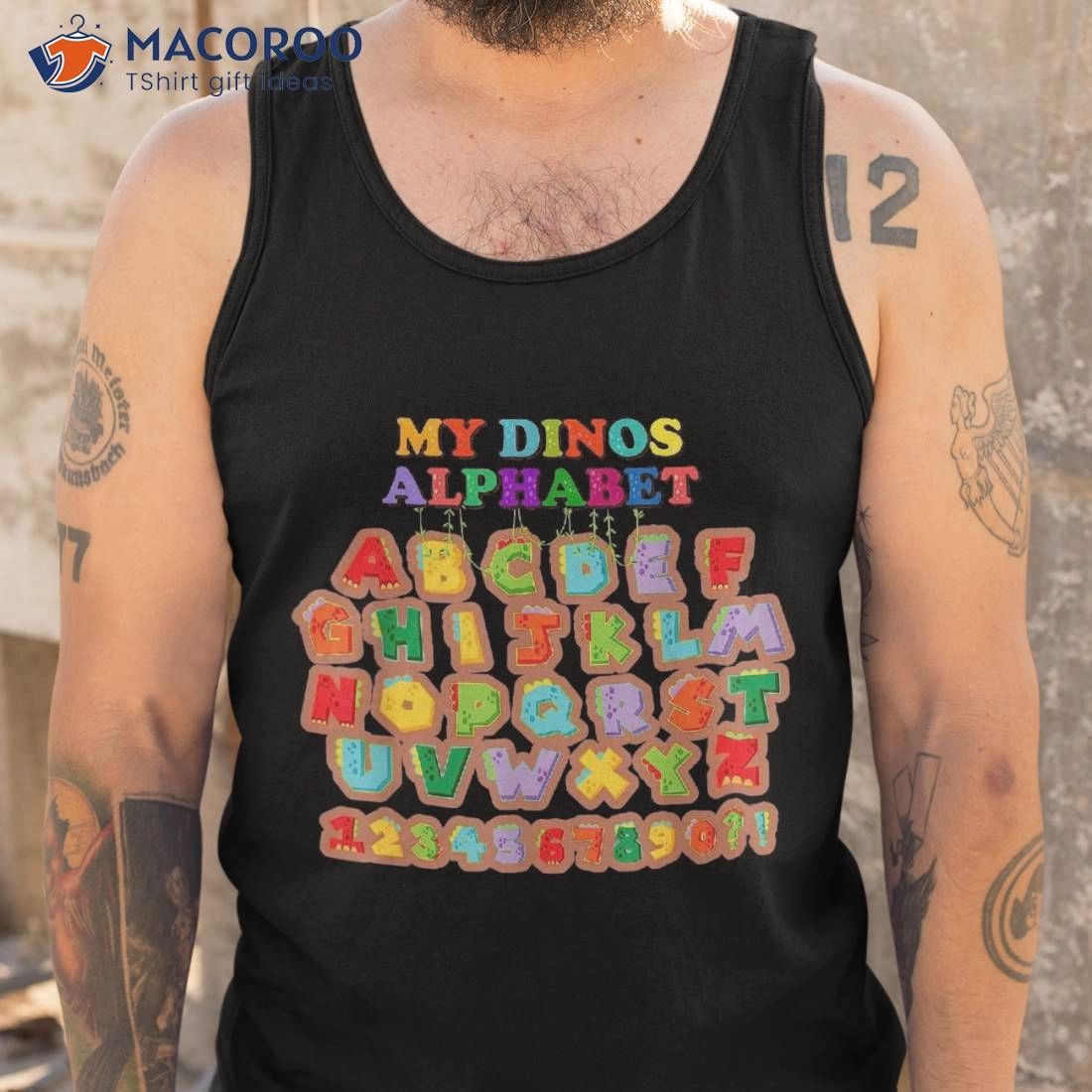 Back To School My Dinos Alphabet Teacher Tee Shirt