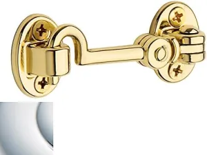 Baldwin 0950 2-1/2 Inch Solid Brass Swivel Cabin Door Hook, Polished Chrome
