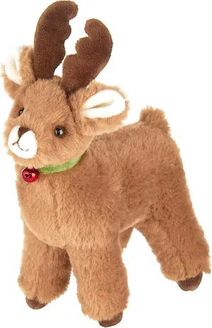 Bearington Jolly Reindeer Stuffed Animal, 8.27 Inch Christmas Stuffed Reindeer Plush, Ideal Small Christmas Stuffed Animals Gift for Toddlers, Kids & Teens