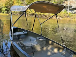 Beige 3' by 6' Canoe / Kayak Sun Shade/Canopy Bimini Top, Provides 20 Percent More Shade than our Standard Sun Shade for Ultimate Comfort when canoing or kayaking