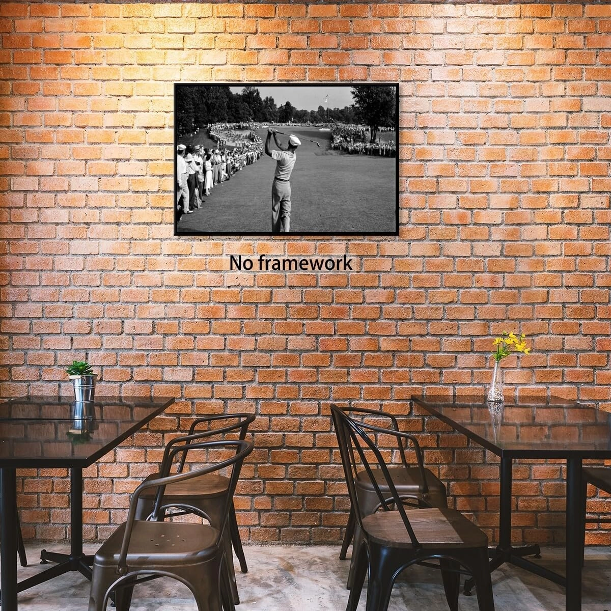 Ben Hogan 1950 Us Golf Open Black & White Retro Old Photo Poster Canvas Print Wall Art Modern Room Living Room Bathroom Kitchen Bedroom Decor Unframed36x24inch