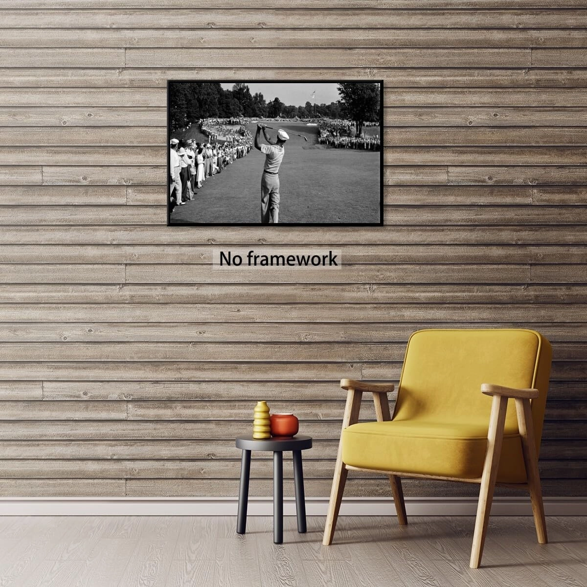 Ben Hogan 1950 Us Golf Open Black & White Retro Old Photo Poster Canvas Print Wall Art Modern Room Living Room Bathroom Kitchen Bedroom Decor Unframed36x24inch