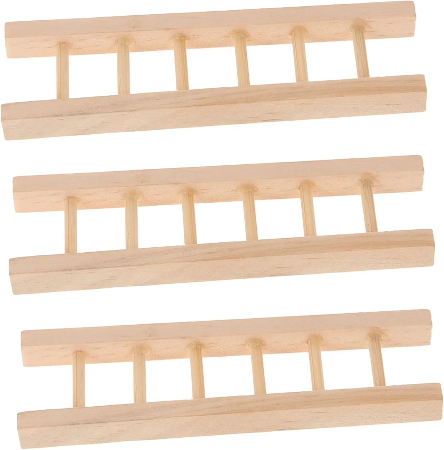 BESPORTBLE 12pcs Miniature Wooden Ladder Tiny Furniture Decor for Dollhouse Fairy Garden Stylish Mini Ladder Ornament for Micro Landscape and Home Layout