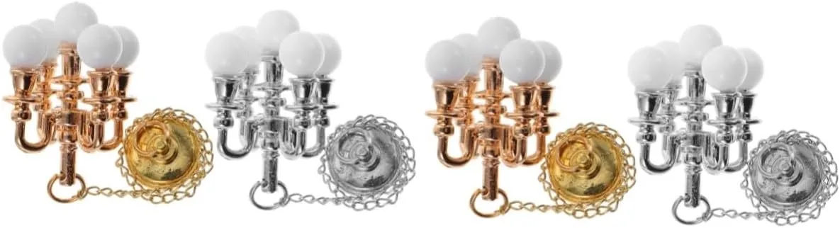 BESPORTBLE 3sets 2pcs Mini Ceiling Lamp Decorative Furniture Ornament for Dollhouse Simulation Light Fixture Miniature Ceiling Lamp for Crafting Unique Scenes 2pcs*3