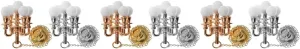 BESPORTBLE 5sets 2pcs Mini Ceiling Lamp Ornament Miniature Hanging Lamp for Dollhouse Decor Realistic Simulation Light Model Safe Design Miniature Furniture Accessory 2pcs*5