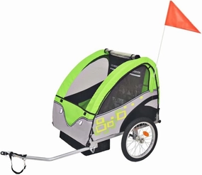 Bicycle Trailer, Children Bicycle Trailer, Kids' Jogger Stroller, with Two Inner Pockets and 5-Point Safety Harness System