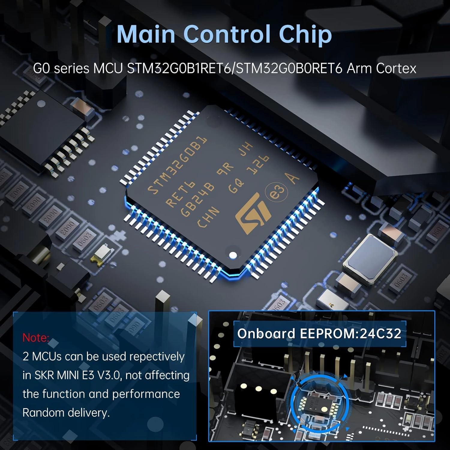 BIGTREETECH SKR Mini E3 V3.0 Motherboard, Ender-3/Ender-3 Pro/Ender-3 V2 Motherboard Upgrade, BTT 32 Bit Silent Control Board with TMC2209 UART Stepper Motor Driver