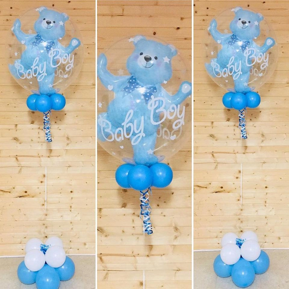 Birthday Bear transparent ball