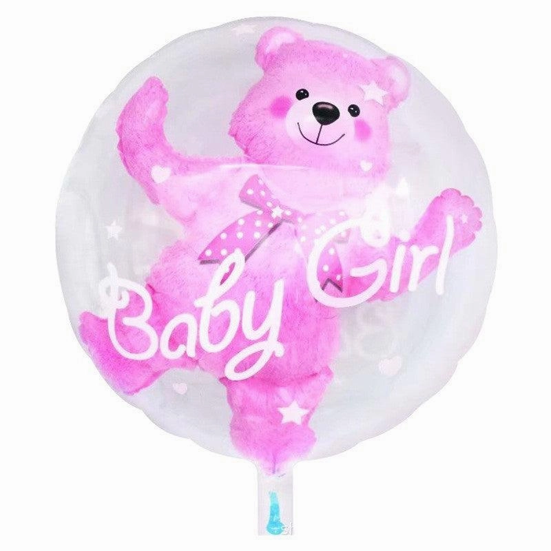 Birthday Bear transparent ball