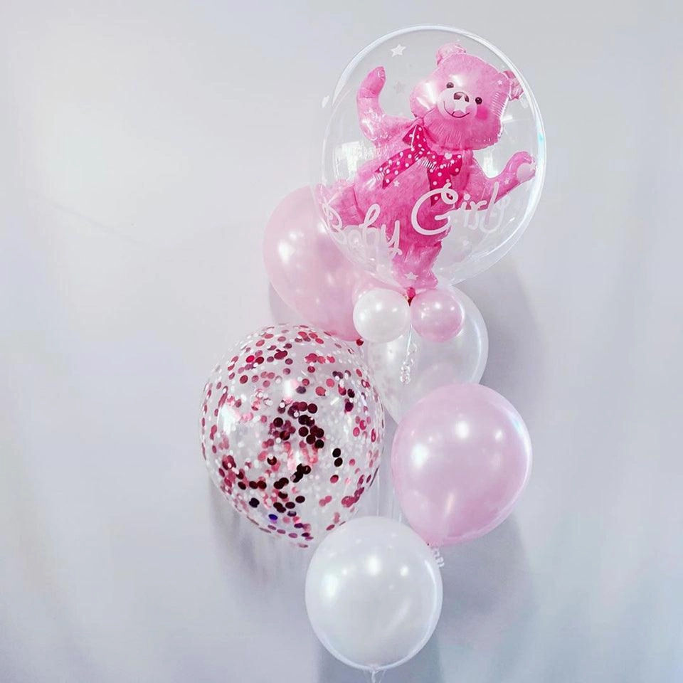 Birthday Bear transparent ball