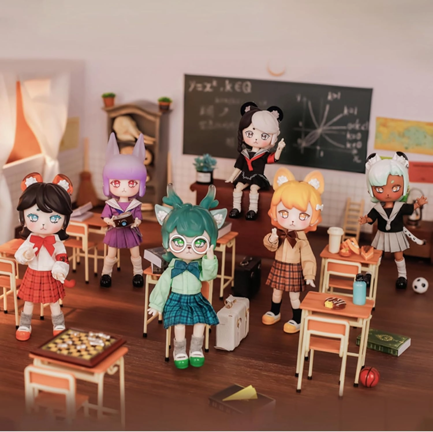 BJD Dolls Blind Box, Kawaii College Strange Tales 1/12 Ball Jointed Doll Collectable Action Figure for Girls Birthday Party Gift