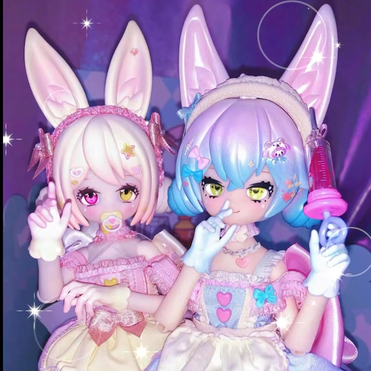 BJD Dolls Blind Box,Kawaii Easter Bunny BJD Dolls Elf Rabbit Series 1/6 Ball Jointed Doll Collectable Action Figure for Girls Birthday Party Gift