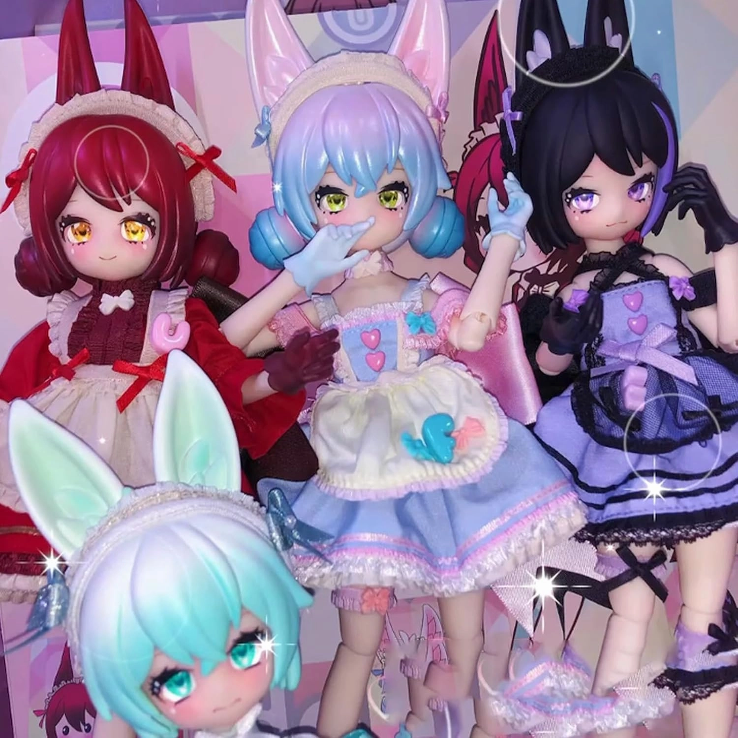 BJD Dolls Blind Box,Kawaii Easter Bunny BJD Dolls Elf Rabbit Series 1/6 Ball Jointed Doll Collectable Action Figure for Girls Birthday Party Gift