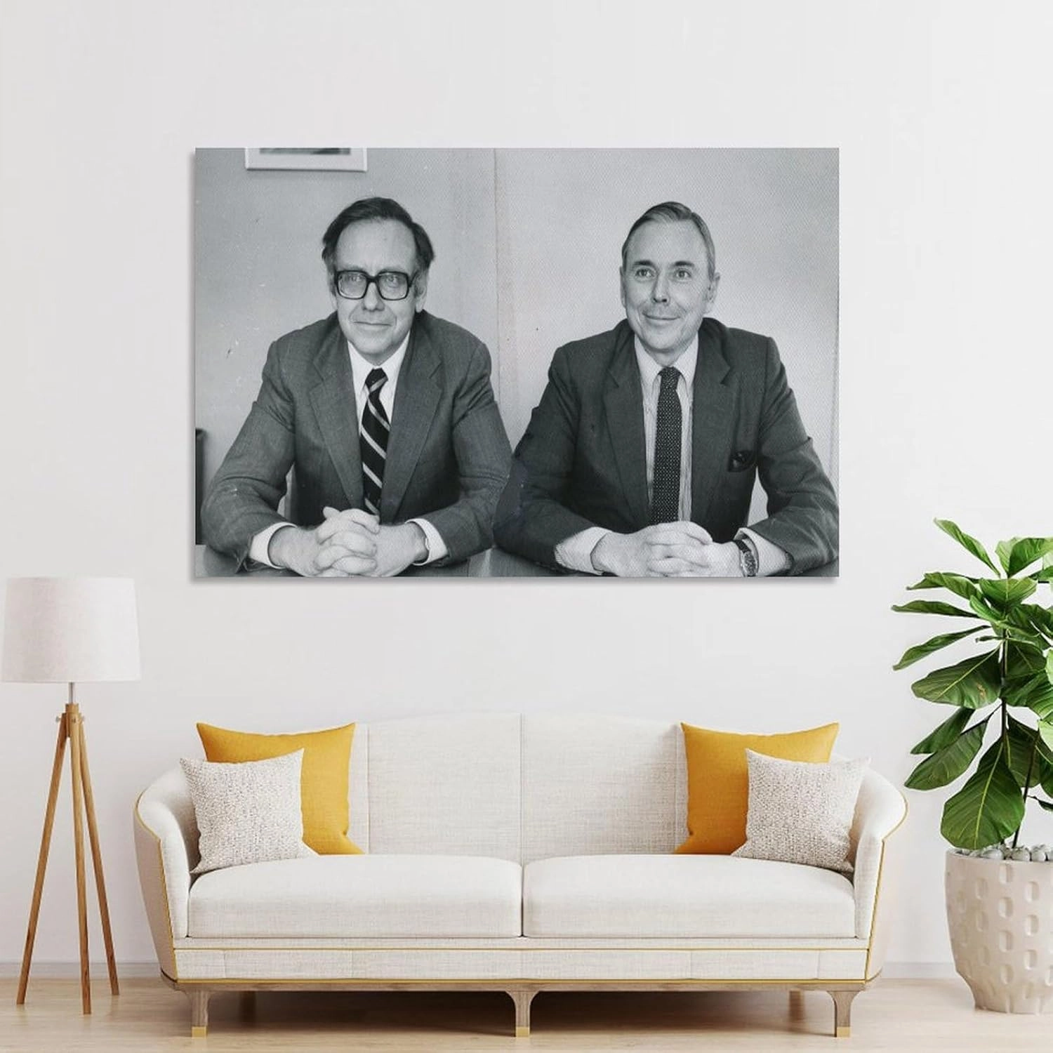 Black And White Portrait Warren Buffet And Charlie Munger Canvas Wall Art Posters For Room Aesthetic And Decor Poster For Bedroom Bathroom Living Room Office Kitchen Decor 12x18inch(30x45cm)Unframe-Po