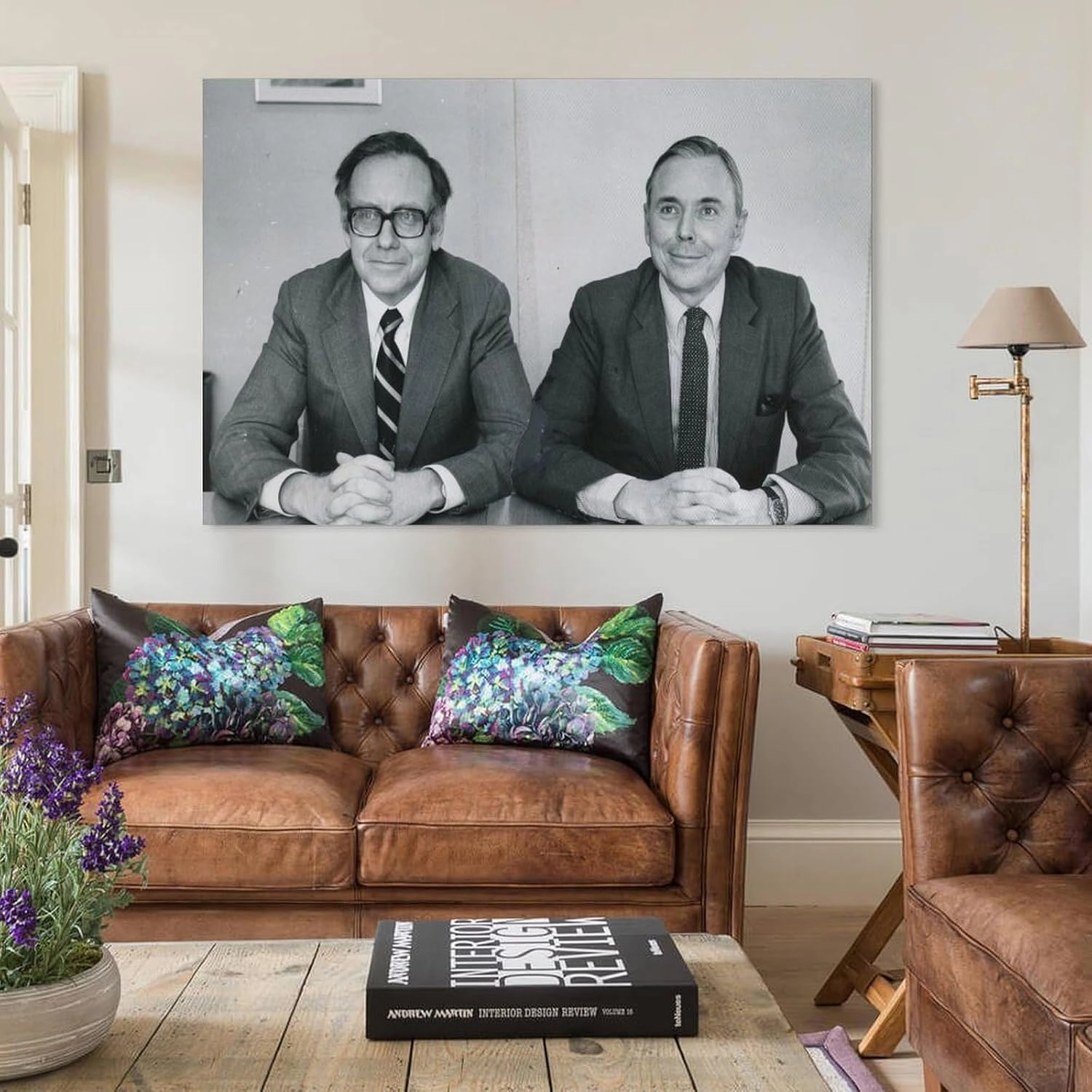 Black And White Portrait Warren Buffet And Charlie Munger Canvas Wall Art Posters For Room Aesthetic And Decor Poster For Bedroom Bathroom Living Room Office Kitchen Decor 12x18inch(30x45cm)Unframe-Po