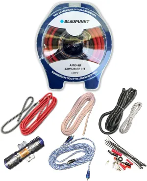 Blaupunkt AMK44R Car Audio Amplifier 4 Gauge Wiring Kit RED