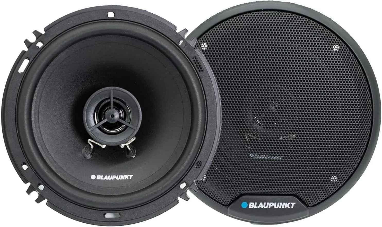 BLAUPUNKT BPS-E652 6" 2-Way Car Speakers 80W with Grilles - High-Fidelity Sound, Durable Construction, Easy Installation - Includes 2 Speakers Bundle with Gravity Magnet Phone Holder