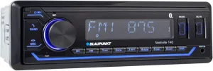 Blaupunkt Nashville 140 Single DIN Bluetooth Car Stereo - AM/FM Receiver, USB Charging, Mechless, AUX in, Built-in Microphone