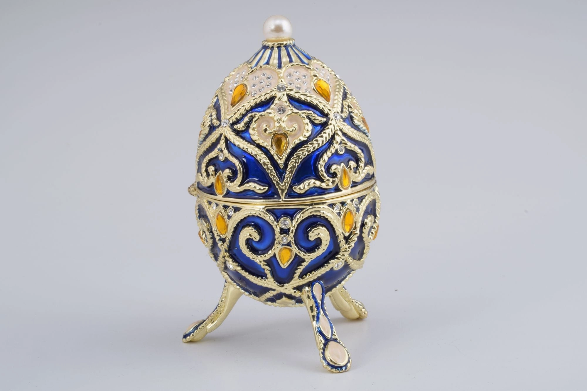 Blue Faberge Music Playing Egg