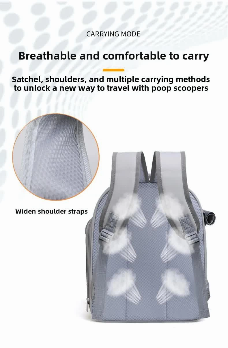 Blue Pet Carrier Backpack - Space Capsule Design for Cats & Small Dogs