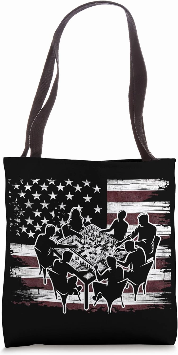 Board Game Strategy USA Flag Tote Bag