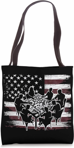 Board Game Strategy USA Flag Tote Bag