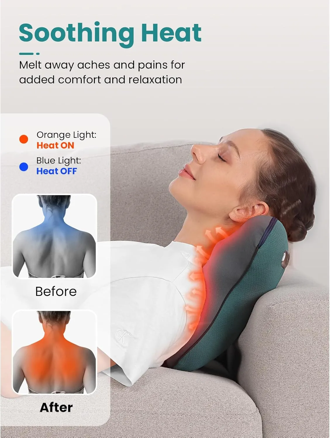 BOB AND BRAD Back Massager with Heat FSA HSA Eligible, EZBack Corded Neck Massager for Pain Relief Deep Tissue, Shiatsu Back and Neck Massage Pillow, Full Body Use, Mothers Day Birthday Gifts for Mom